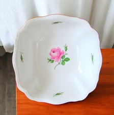 Meissen. Saladier, coupe en porcelaine décor à la rose XXe siècle