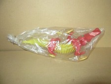 469I Vintage Crocodile Roues Jaune Jouet Ancien en Plastique L 29 cm + Sachet