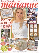 Les idées de Marianne N°80 juin 2002 point de croix , tricot