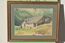 Raoul PRADIER (1929-2017) Ferme à Alex Haute-Savoie - Montagne - Annecy