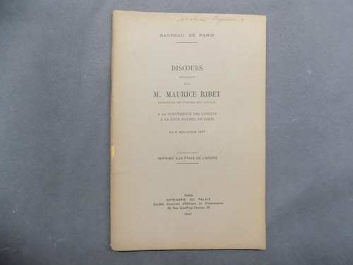 Discours batonnier maurice - discours,
