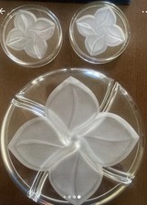 Dessous De Bouteille Et Plat Compartimenté Cristal JG Durand