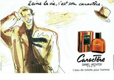 Publicité Advertising 120 1989  eau toilette  homme Caractère Daniel Hechter (2p