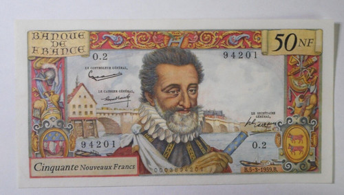 Francs henri 3 1959 - henri, 5-3-1959