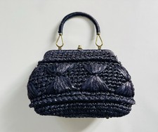 Sac à main ancien en raphia