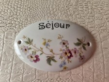 PLAQUE OVALE DE PORTE SÉJOUR