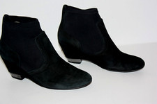 TORY BURCH  Bottines Boots Velours et Stretch Noir  T 6.5M / 37 EUROPE TBE