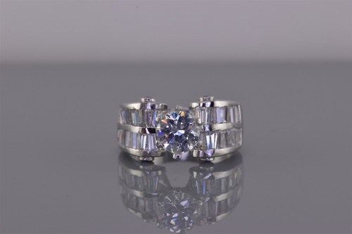 Sterling silver cubic zirconia - silver,