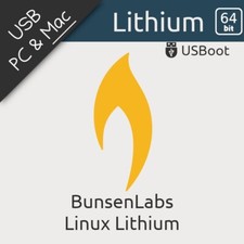 CLÉ USB LINUX LITHIUM [ BASE DEBIAN ] 64BIT BOOTABLE DRIVE LIVE & INSTALL