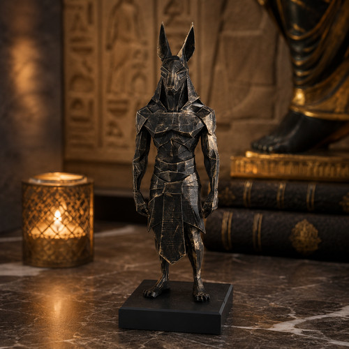 Statue anubis noir cm - noir, or