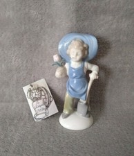 Petite statue jardinier en porcelaine GDR 1877