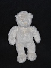 Peluche Doudou Ours MOULIN ROTY Creme Ecru Basile et Lola Long Poil  21 Cm TTBE