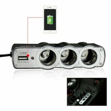 Répartiteur de Prise Voiture avec Chargeur USB pour Charge Efficace d'Appareil