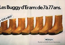 PUBLICITE ADVERTISING  1979   ERAM   chaussures boots  BUGGY  (2 pages)
