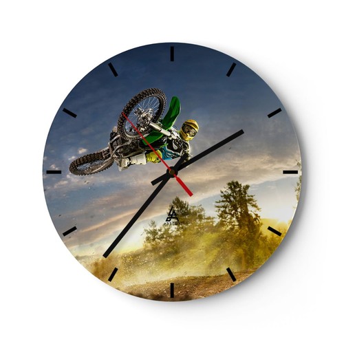 Horloge murale verre - horloge, en
