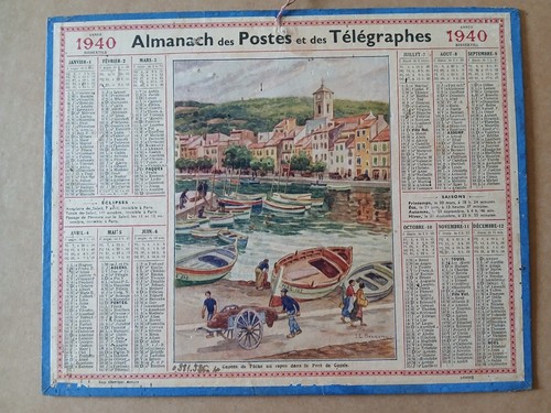 Calendrier ptt almanach - de, la
