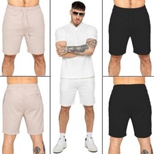 Enzo Hommes Short Été Taille Élastique Coupe Standard Plage Vacances Demi Pants