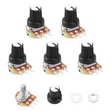 5PCS Potentiomètre Rotatif 10K OHM linéaire Potentiomètre 3 avec écrous et ro...