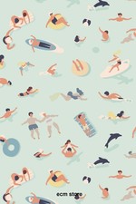 WELL PAPERS Nº168 Papier Peint Vacanciers 48 X 216 cm 11 pièces