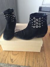 Zadig & Voltaire boots en daim noir œillets argentés taille 36/37