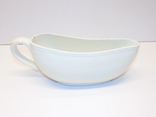 -ANCIEN BOURDALOUE CERAMIQUE BLANCHE XIXe POT de CHAMBRE FEMININ ovale à MAIN