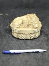 Encrier Rare Lion Couché En