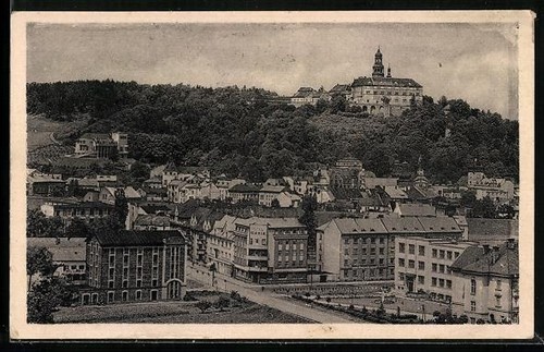 Carte postale nachod vue - carte, nachod,
