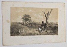 Gravure, Chasse : LA BATTUE EN