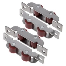  Lot de 4 roulettes pour portes coulissantes en verre : ensemble de roulettes