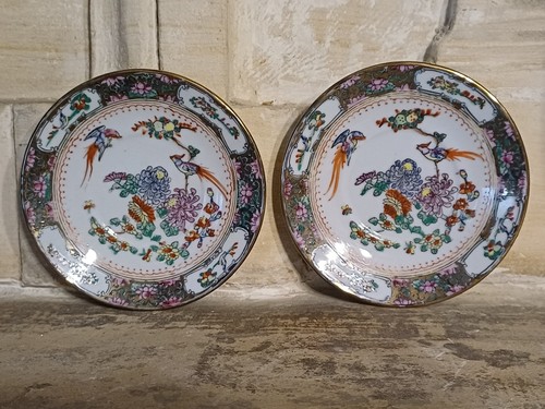 Assiettes anciennes peintes - 2,