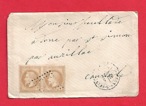 Lettre avec paire centimes - , 10