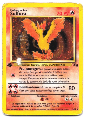 Carte pokémon sulfura 62 - sulfura, 12/62