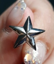 M60 insigne étoile général galon de combat argenté 15mm agrafe combat militaire 