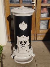 Poêle à BOIS Godin 124 / 3721 Emaillé Blanc grand rond  sortie 111mm  10Kw