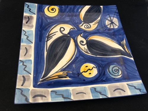Plat céramique oiseaux - céramique,