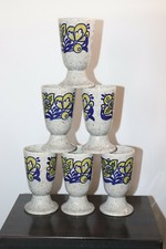 Un lot de 6 mazagrans , vintage ,grosse fleurs ,MAGNIFIQUE MAZAGRAN ,café , thé