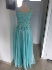 ancienne robe longue cocktail soiree bustier perles marque Regina tenue vintage