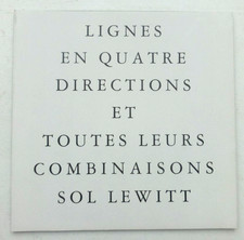 SOL LEWITT. lignes en quatre directions et toutes leurs combinaisons. CAPC. 1983