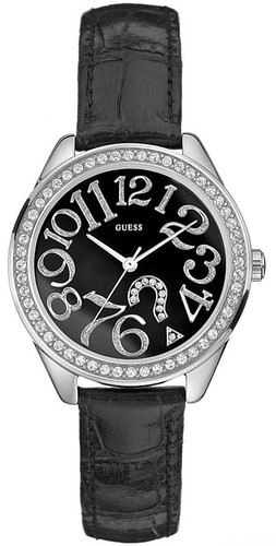Neuf guess noir croc bracelet - noir,