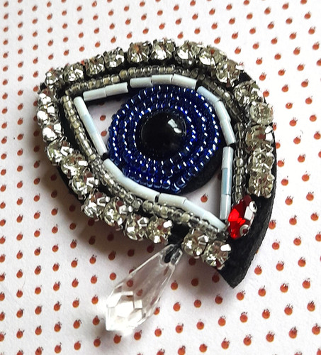 Applique oeil strass et - applique,