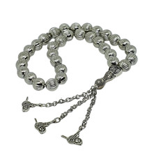 Perles Tasbih Tibetan Silver Islamic Prière 33 Bead Misbaha Rosary Tasbeeh 10mm