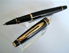 MAGNIFIQUE STYLO ROLLER BILLE WATERMAN EXPERT LAQUE NOIRE  NEUF DE STOCK V43