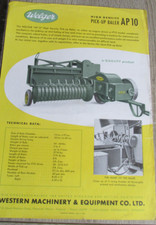 Catalogue,Brochure,Prospectus  Tracteur, machine agricole  Presse Welger AP 10