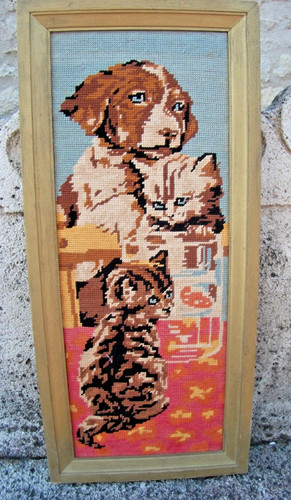 Cadre bois doré tapisserie - bois,