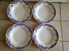 4 superbes et anciennes assiettes creuses "BIARRITZ"  LABRUT frères  dlg DIGOIN 