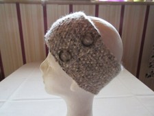 Bandeau femme tricoté main en