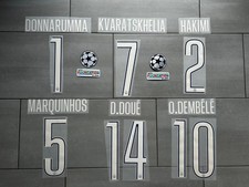 Kit flocage AU CHOIX Joueur PSG Maillot fourth 24-25 Ligue champions UCL+ patch