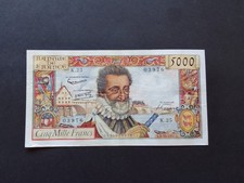 5000 FRANCS HENRI IV 03/10/1957 BEL ETAT