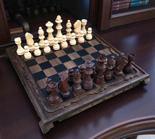 Jeu d'échecs vintage plateau
