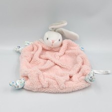 Doudou plat lapin plume blanc rose KALOO - 35352